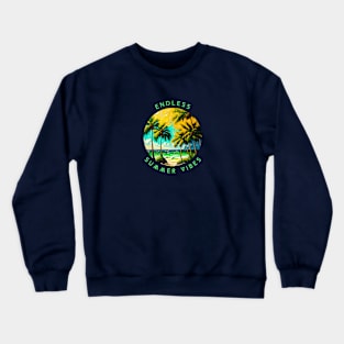 endless summer, fun summer artistic design v9 Crewneck Sweatshirt